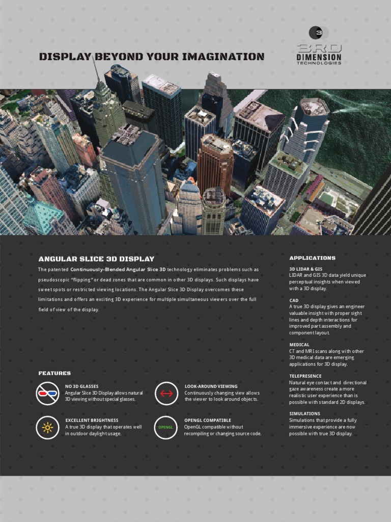3rdDimTechBrochure 20120223 | PDF | Stereoscopy | Imaging