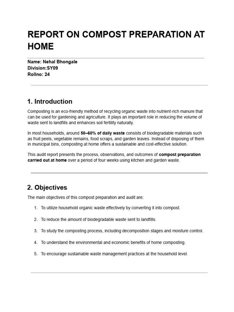 Nehal Composite | PDF | Compost | Soil