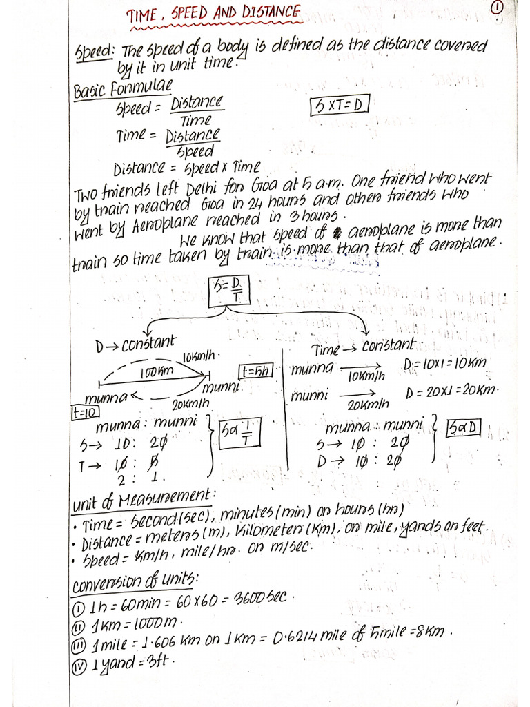 Math Time and Distance | PDF