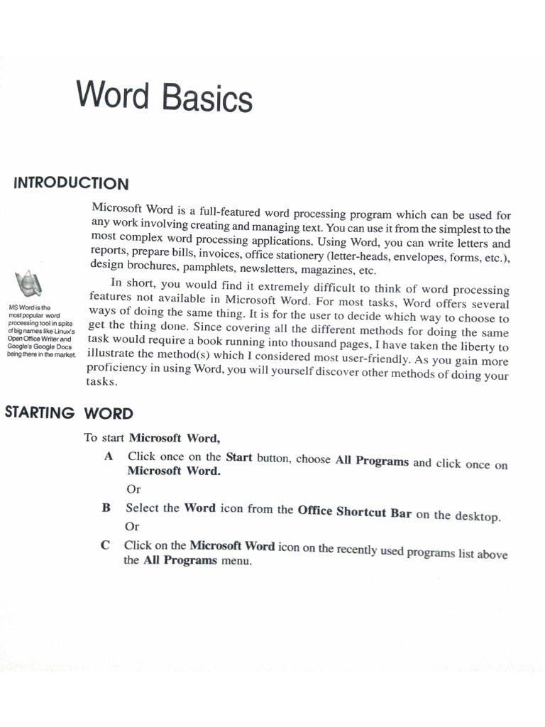 Unit-4 MS Word Excel Basic Study Material | PDF
