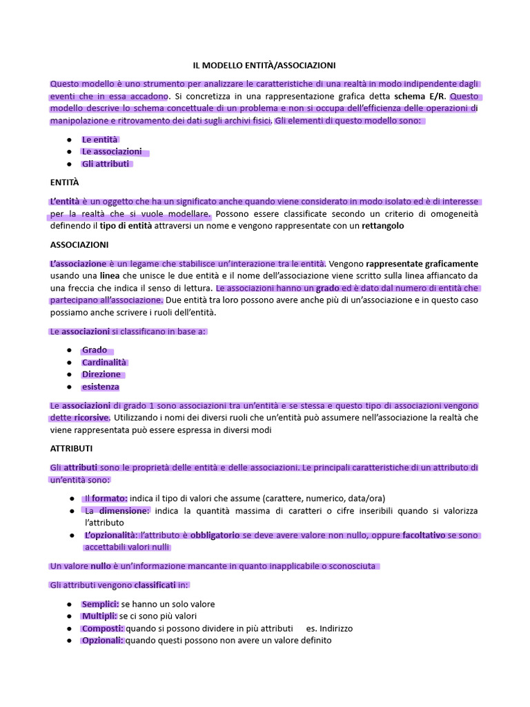 17-12-2024 Modello E-R e Logico | PDF