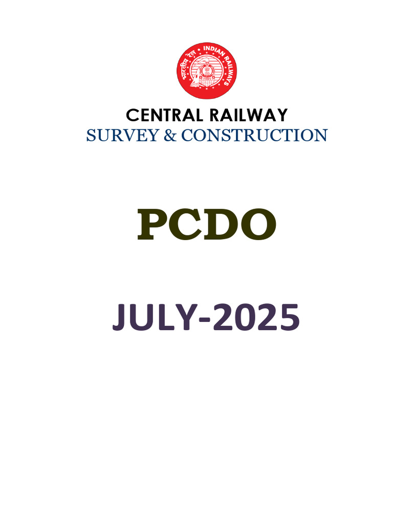 1755859326954-Pcdo July-2025 | PDF | Rail Transport | Rail Infrastructure