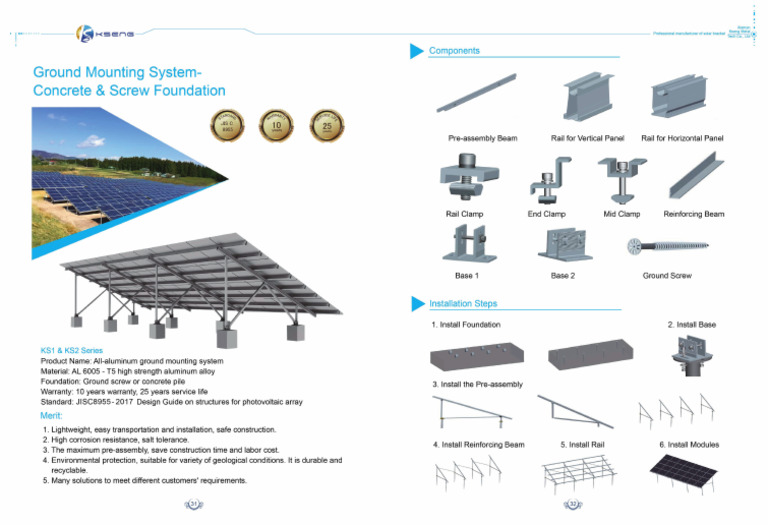 Concrete Foundation Solar Ground Mounting System | PDF