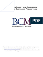 Guide For Family and Community Medicine Clerkship Preceptors