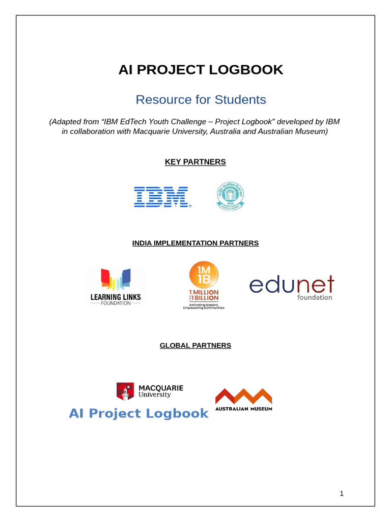 AI Project Logbook for Students | PDF | Artificial Intelligence ...