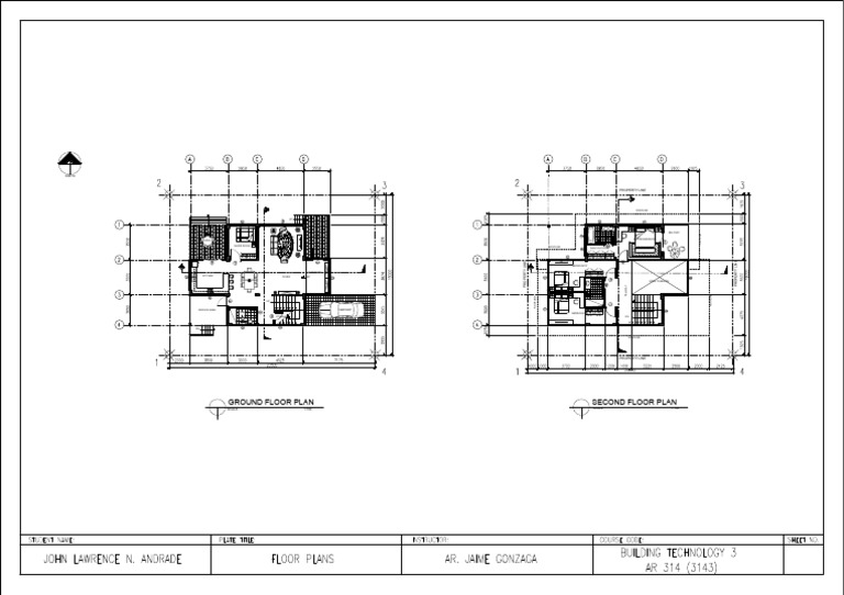 Detailed Ground and Second Floor Plans | PDF | Home | Interior Design