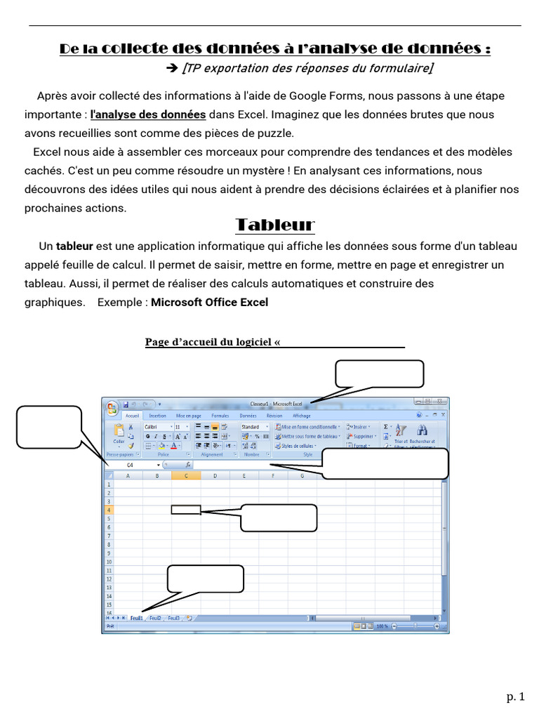 Analyse des données avec Excel | PDF | Microsoft Excel | Feuille de calcul