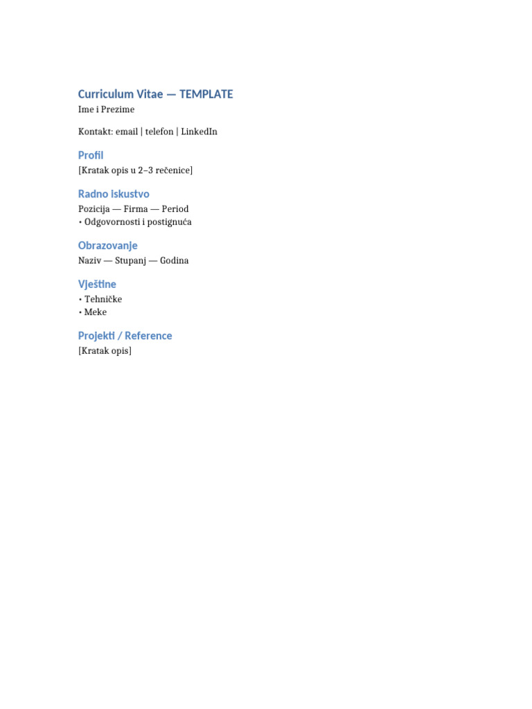 CV Template Easy Edit Professional | PDF
