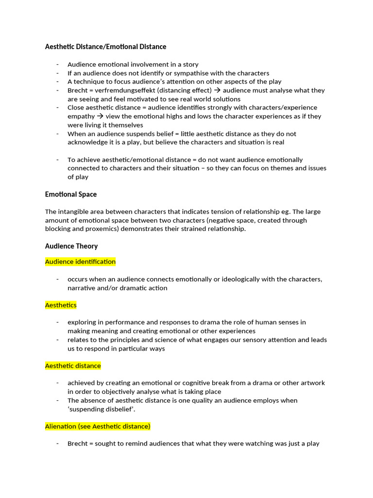 Aesthetic Distance | PDF
