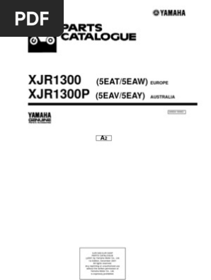 Yamaha Xjr1300 Parts Catalogue | PDF | Screw | Washer (Hardware)
