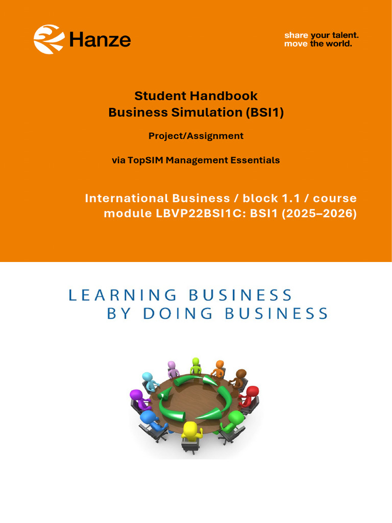 Business Simulation Project Guide BSI1 | PDF | Simulation