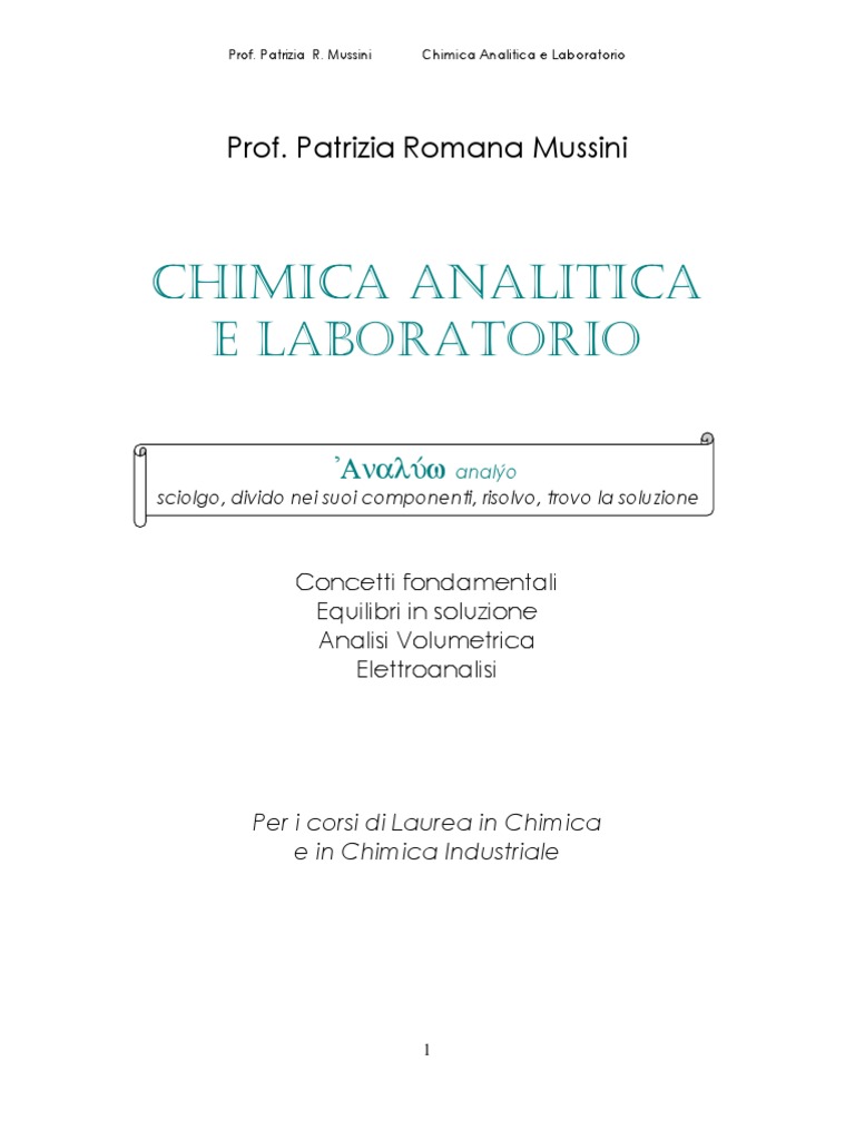 Chimica Analitica