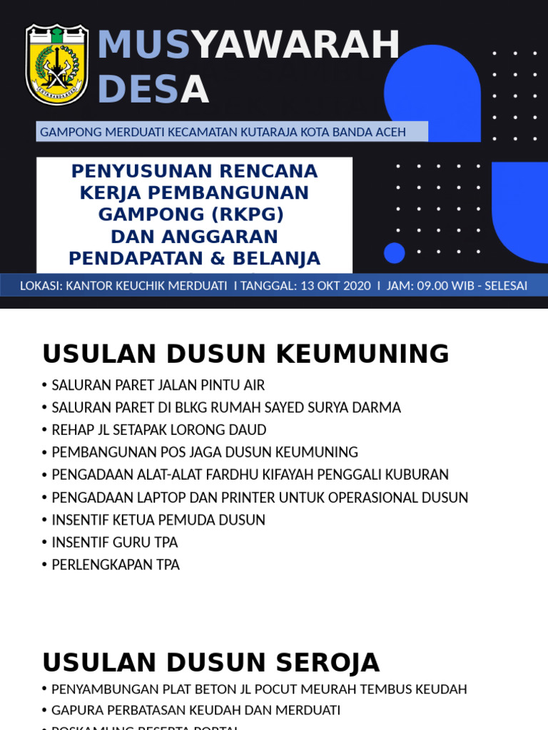 Notulen Hasil Musdes | PDF