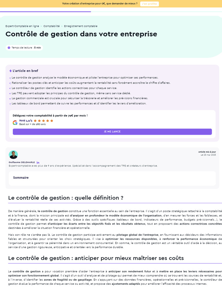 Contrôle de gestion : optimiser la performance | PDF | Business ...