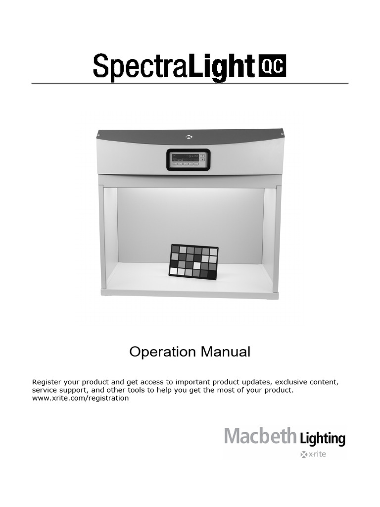 SpectraLight QC Operation Manual | PDF | Legal Liability | Ac Power ...