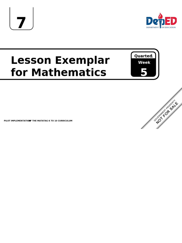 Le Mathematics 7 Q1 Week6 Formattedfinal Pdf Learning Curriculum