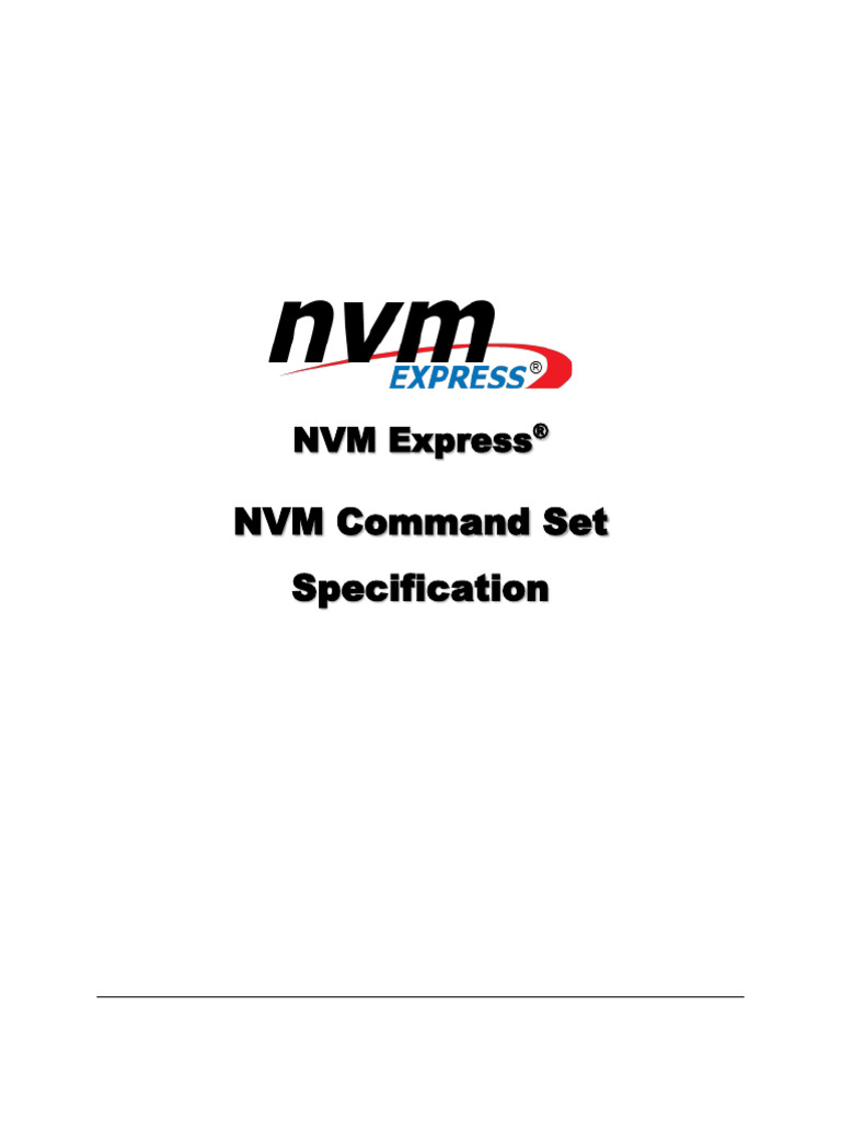 NVM Command Set Spec Rev 1.2 | PDF | Business | Computers