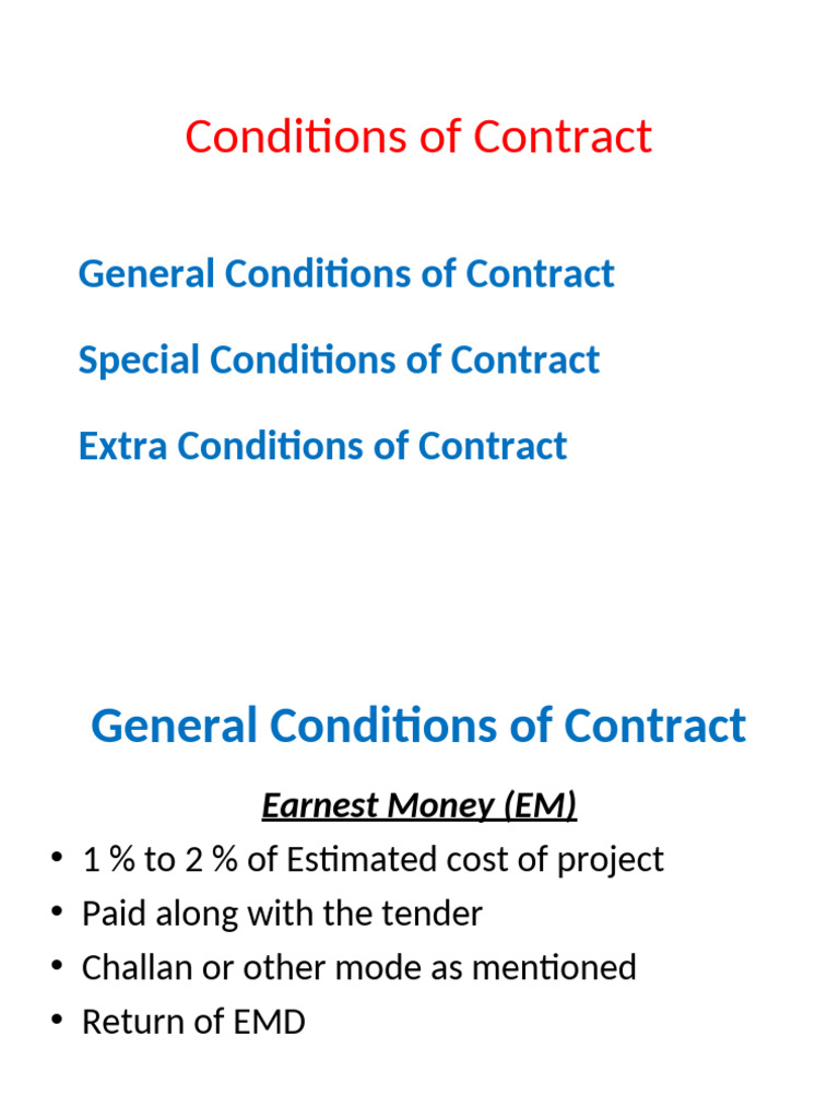 Conditions of Contract | PDF