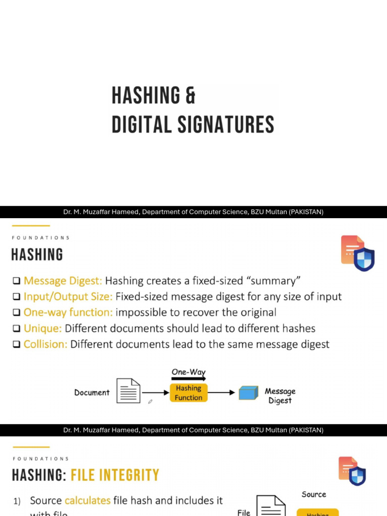 Hashing Algorithms and Security Analysis | PDF