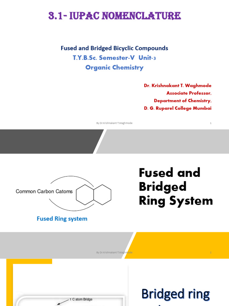 3 1 Iupac Nomenclature Fused and Bridged | PDF | Hydrogen Compounds ...