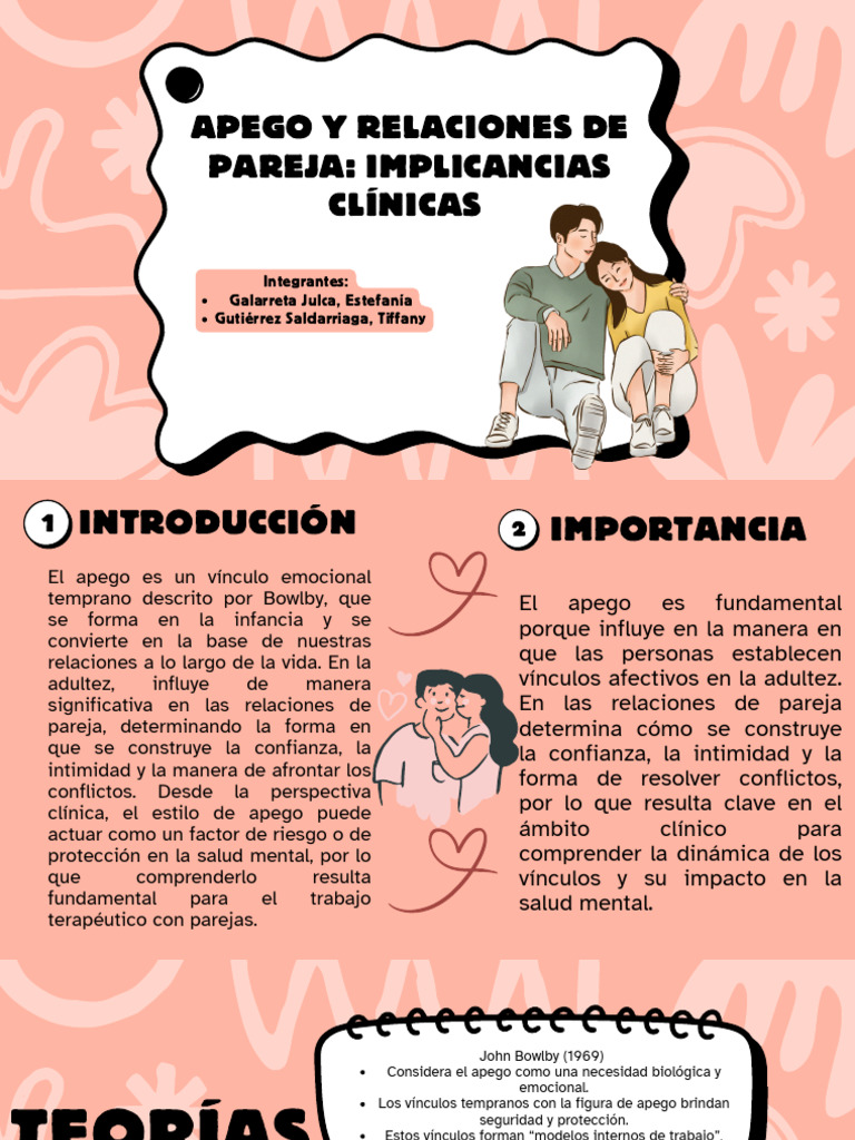 Apego y su Impacto en Parejas | PDF | Teoría de apego | Las emociones