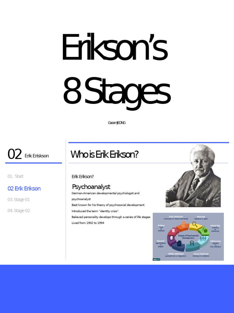 Erikson's 8 Stages of Psychosocial Development | PDF | Behavioural ...