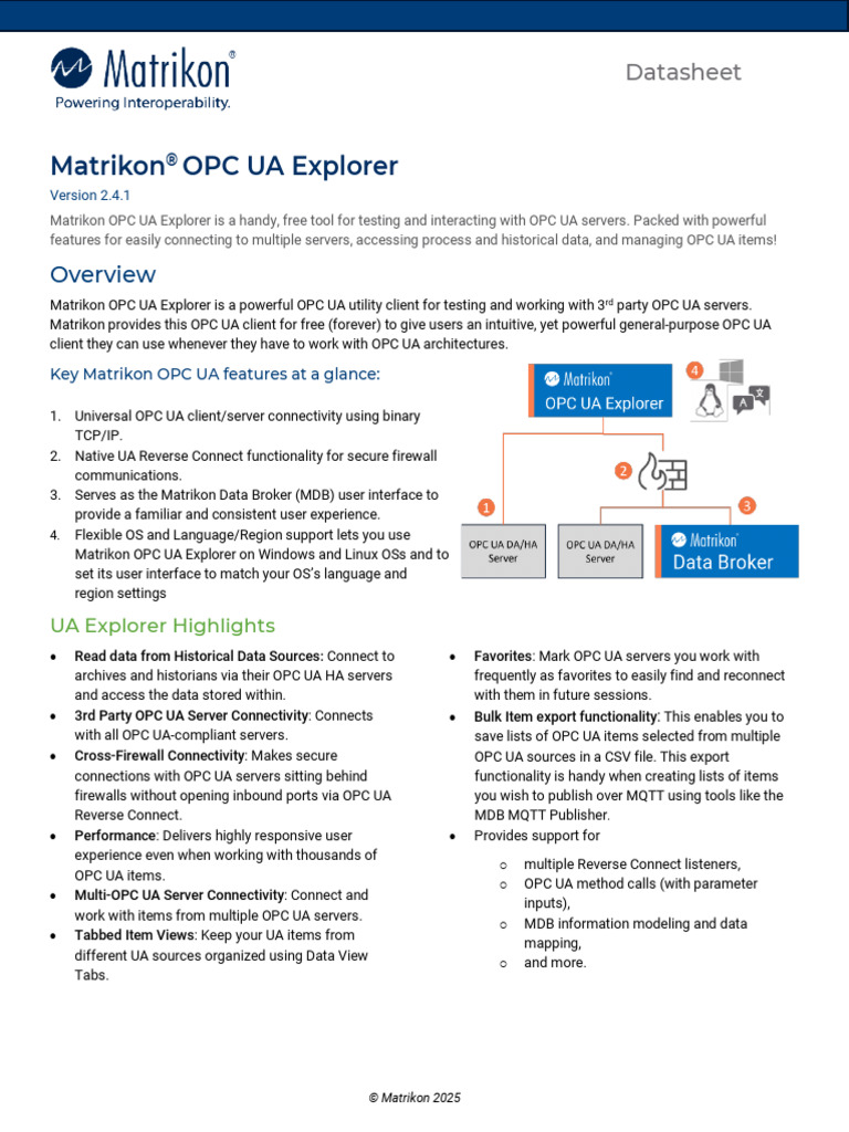 Matrikon OPC UA Explorer Overview | PDF | Linux | Microsoft Windows
