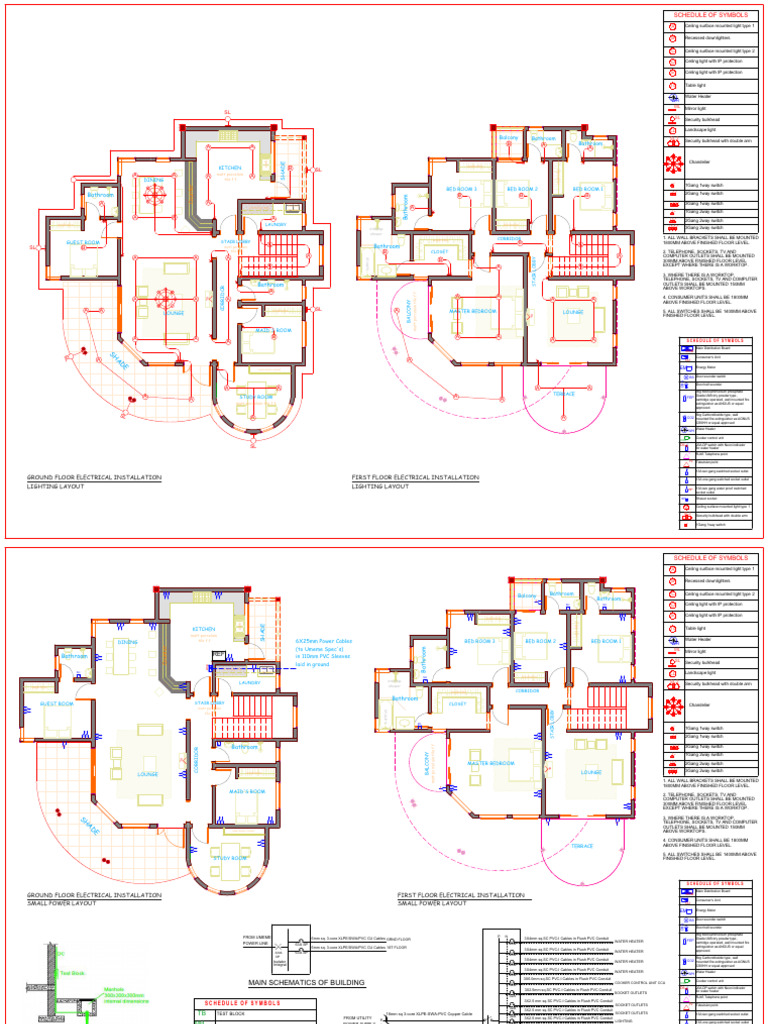Ground Floor Electrical Layout Plan | PDF | Bathroom | Interior Design