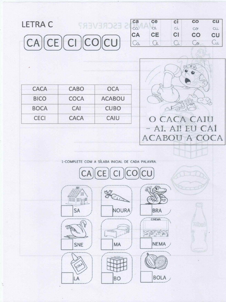 Atividade de Língua Portuguesa para Dia 06 de Maio | PDF