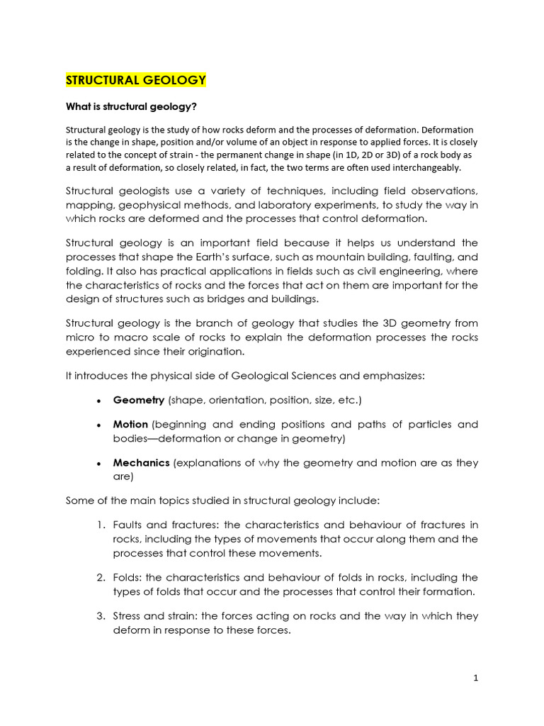 Understanding Structural Geology Basics | PDF | Structural Geology ...