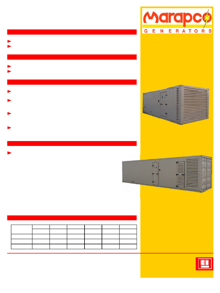 Canopy 650-2200 KVA Container | PDF