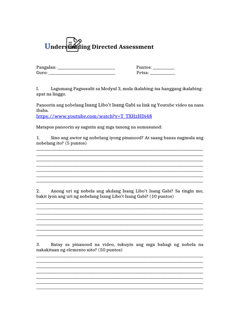Understanding Directed Assessment | PDF