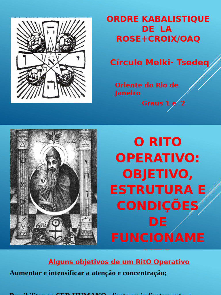Rito Operativo: Estrutura e Objetivos | PDF | Espiritualidade