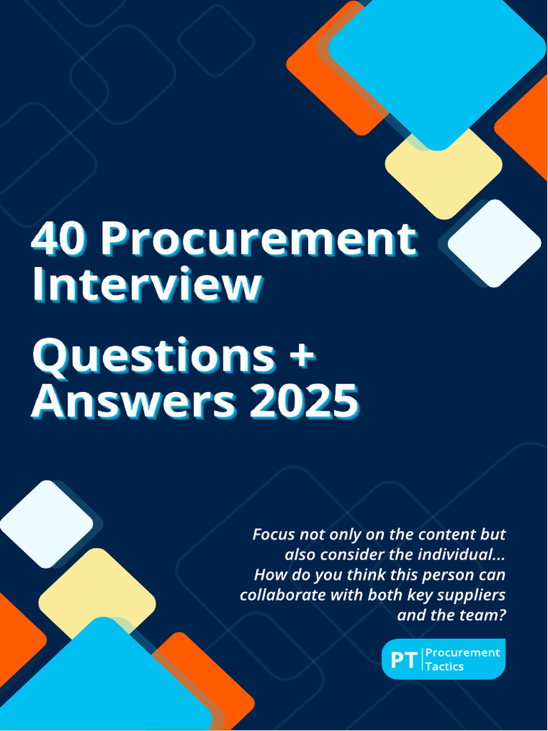 40 Essential Procurement Interview Questions | PDF | Procurement ...