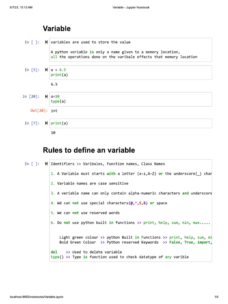 Variable | PDF