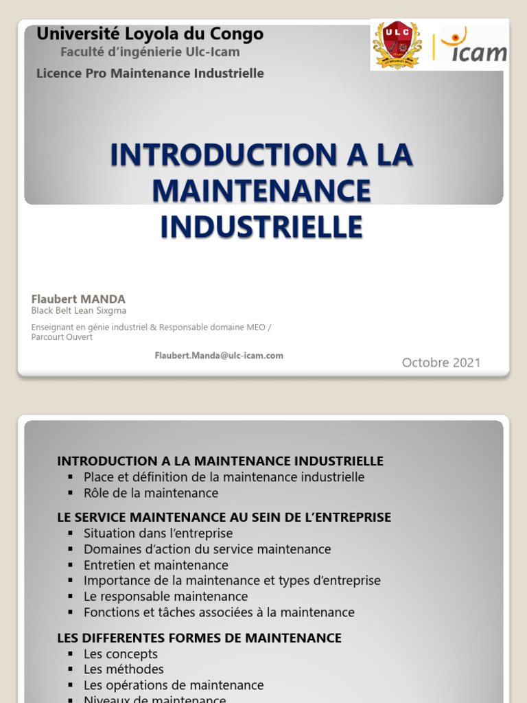 Introduction à la maintenance industrielle | PDF | Business | Sécurité