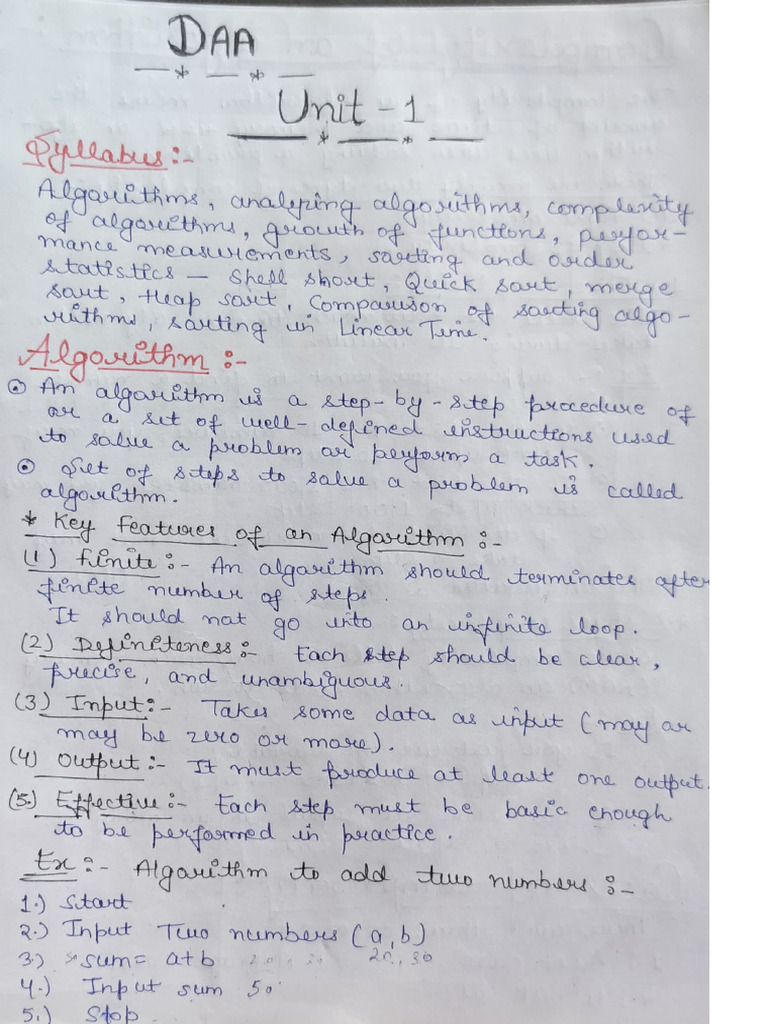 Unit 1 Daa by Coreconcepts - Engineering | PDF
