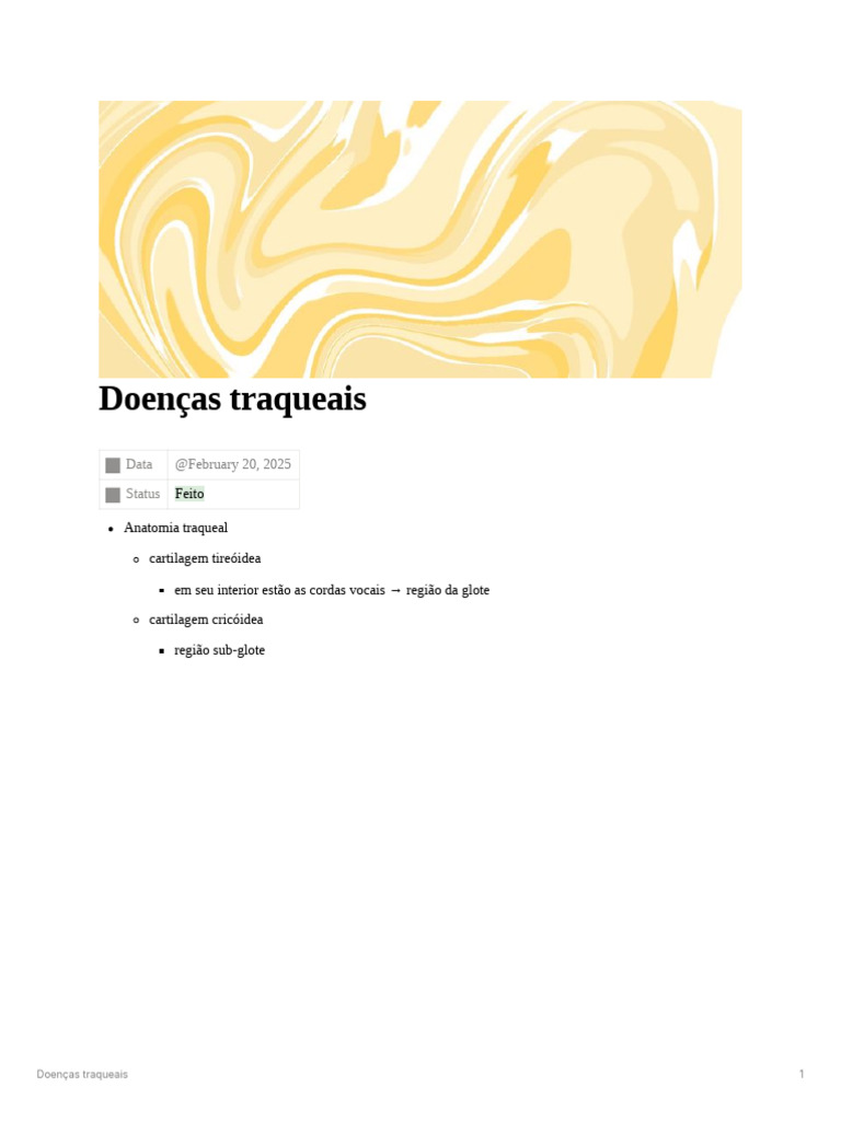 Doenças Traqueais: Diagnóstico e Tratamento | PDF | Doenças e ...