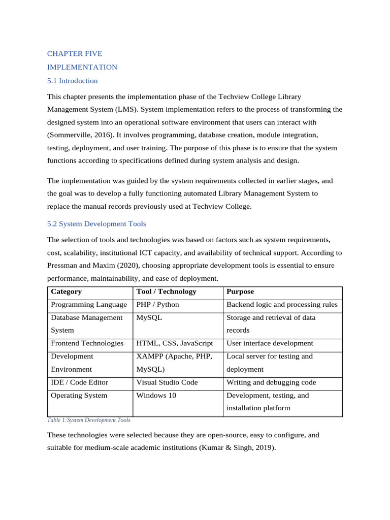 Chapter Five Project Proposal Nkirrote | PDF | Software Testing | Databases