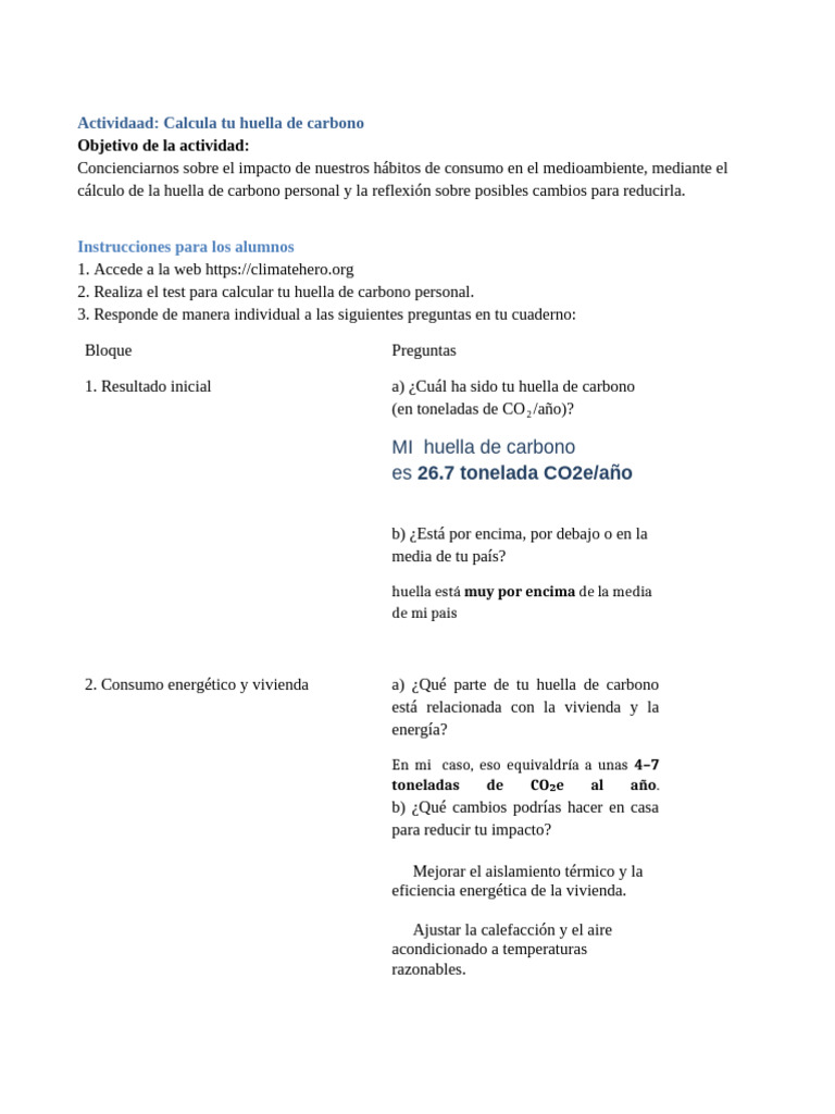 Calcula y Reduce Tu Huella de Carbono | PDF | Huella de carbono | Coche