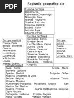 Regiunile Geografice Ale Europei