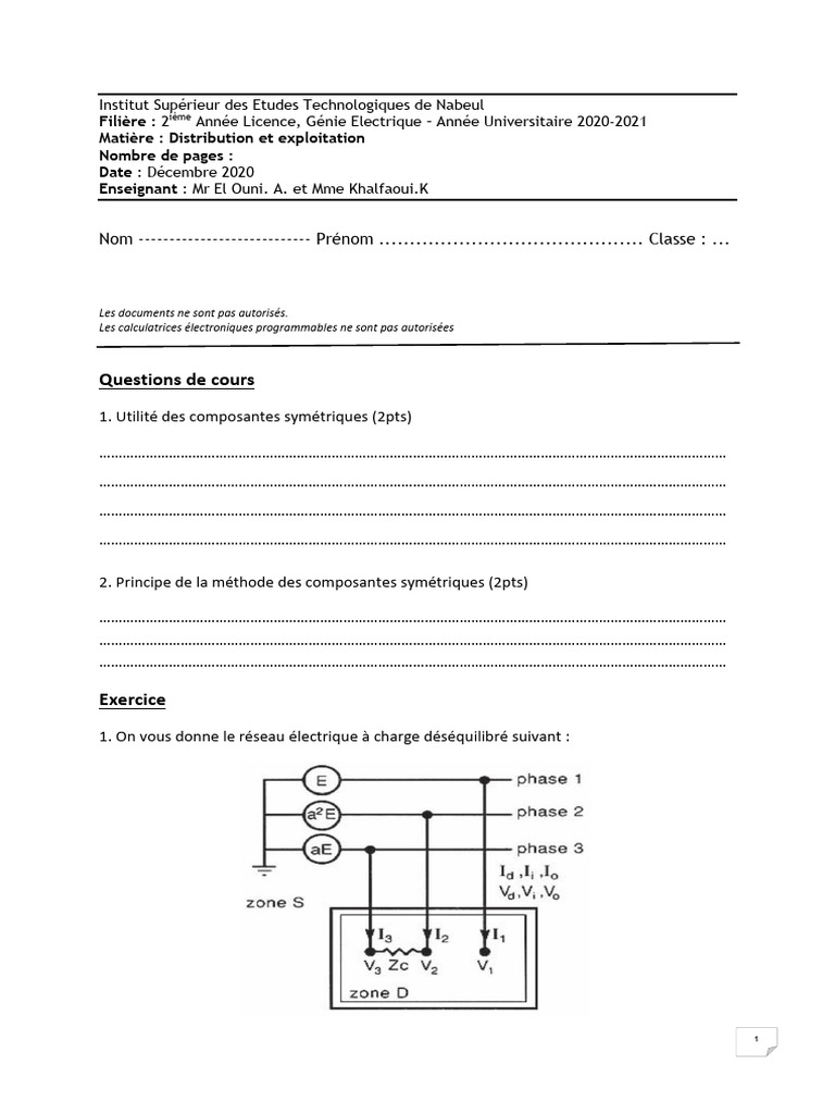 DS Distribution Novembre 2020 Composante Symetrique | PDF