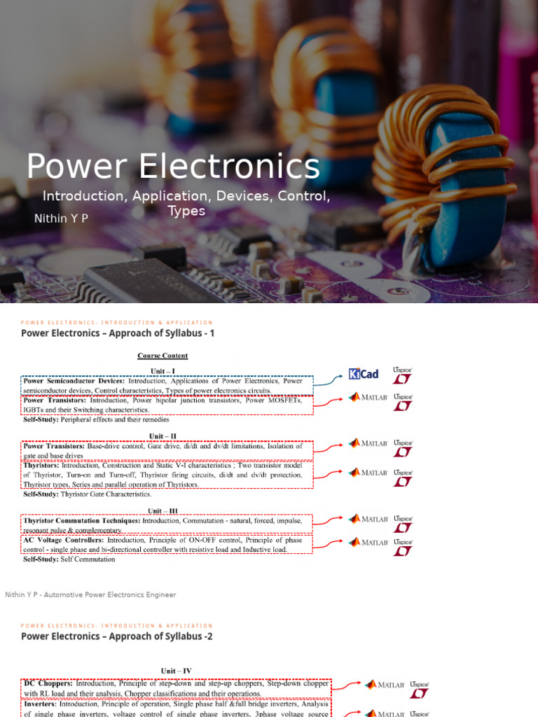 Power Electronics: Overview and Applications | PDF | Power Electronics ...