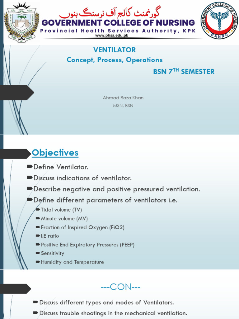 Ventilator | PDF | Breathing | Exhalation