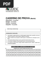 PROVA UDESC 2012.1 (VERÃO 2011)