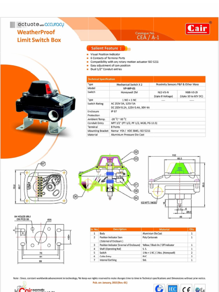 Limit Switch Rotated | PDF