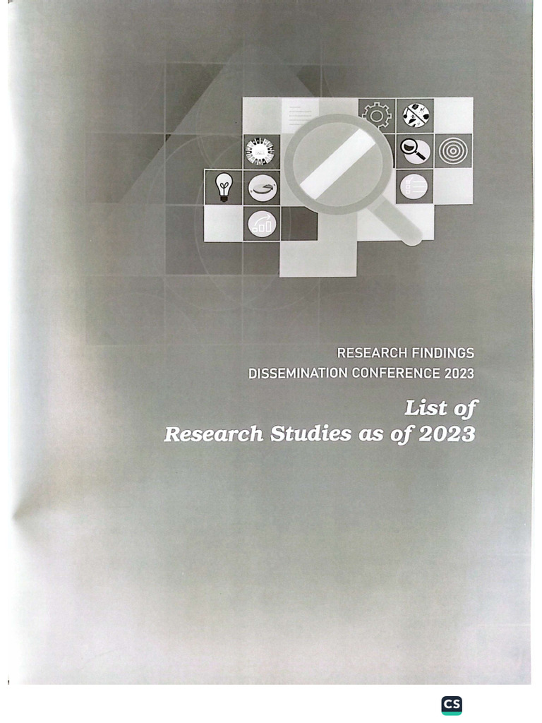 Research Titles of BCCP | PDF