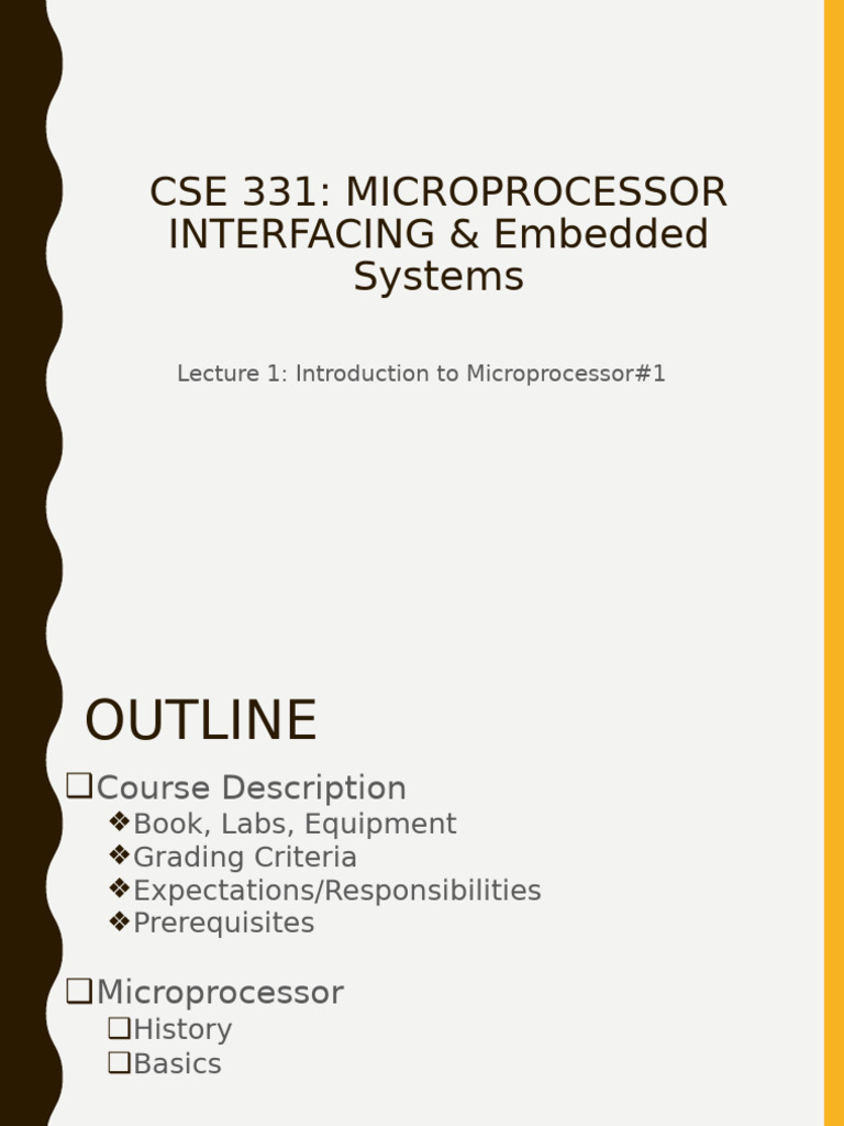 Microprocessor Interfacing Course Overview | PDF | Intel | Microprocessor