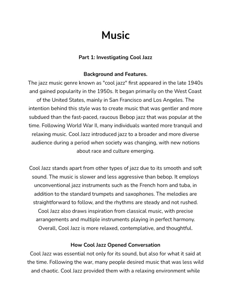 Music Task 1 | PDF | Jazz | Musical Compositions