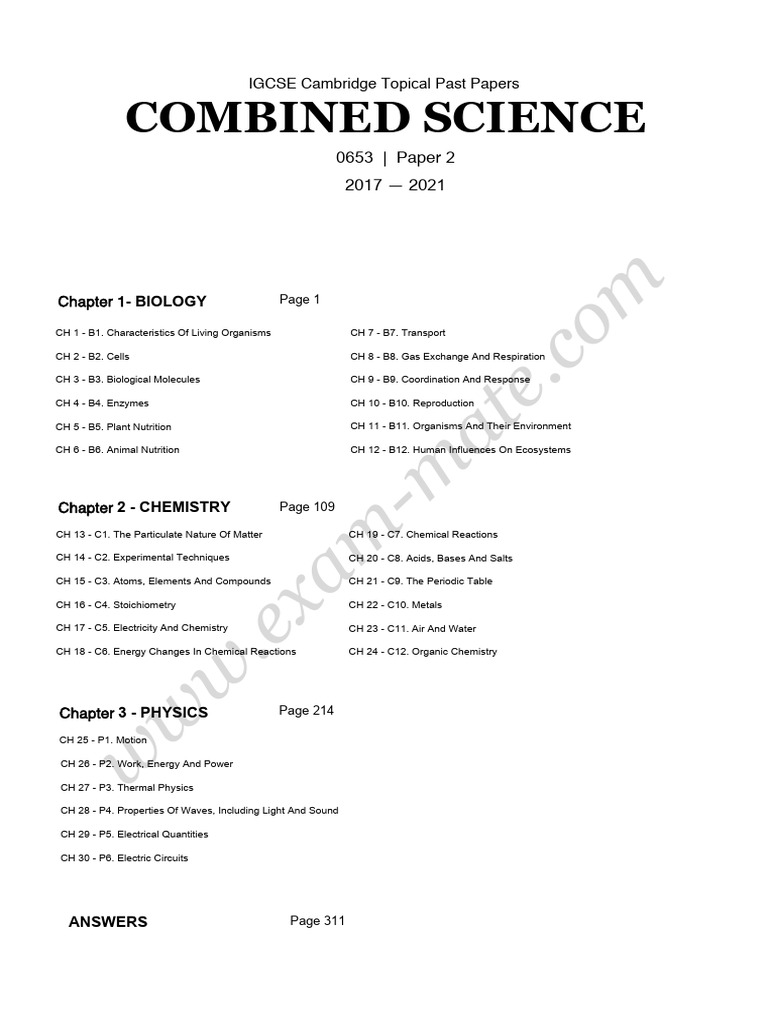 Comb Sc P2 | PDF | Chemistry | Physical Sciences